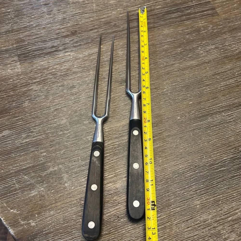 Vintage F. Dick Carving Meat Forks Set of 2 Germany Rostfrei Butcher 11